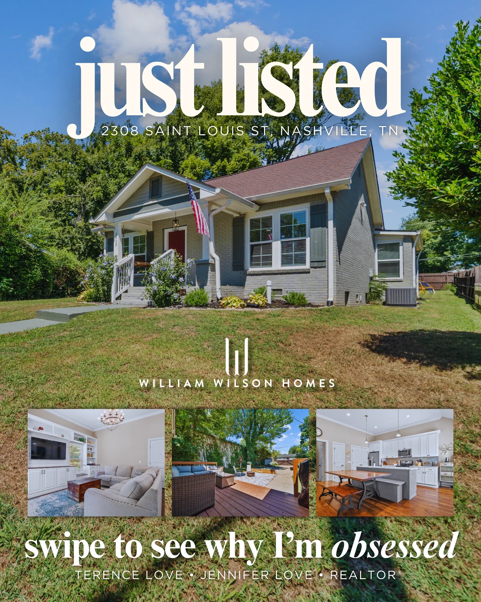 Just Listed Nashville property with interior photos