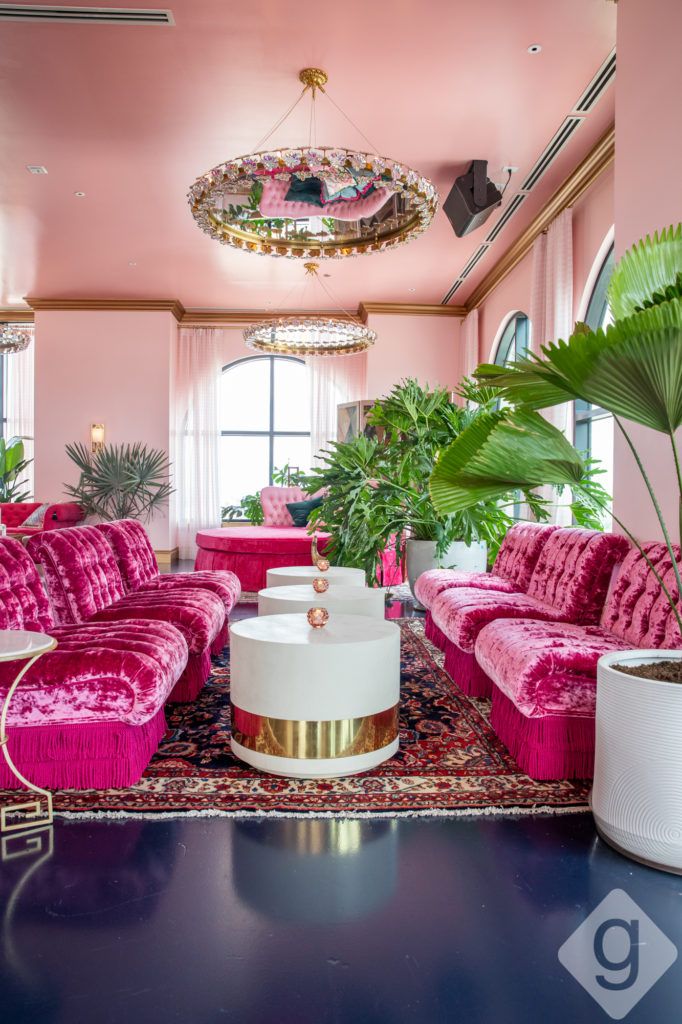 Nashville pink lounge interior